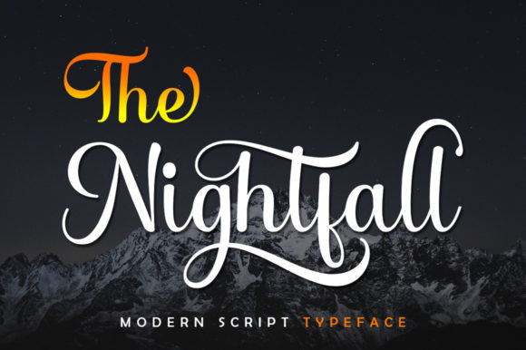 The Nightfall: A Modern Script Font for Editorial Design